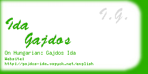 ida gajdos business card